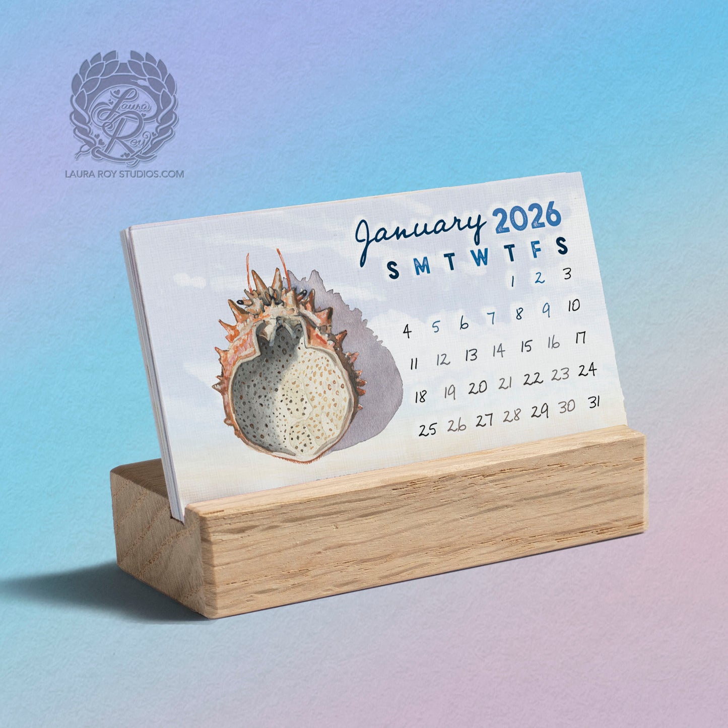 2026 Beach Mini Art Calendar
