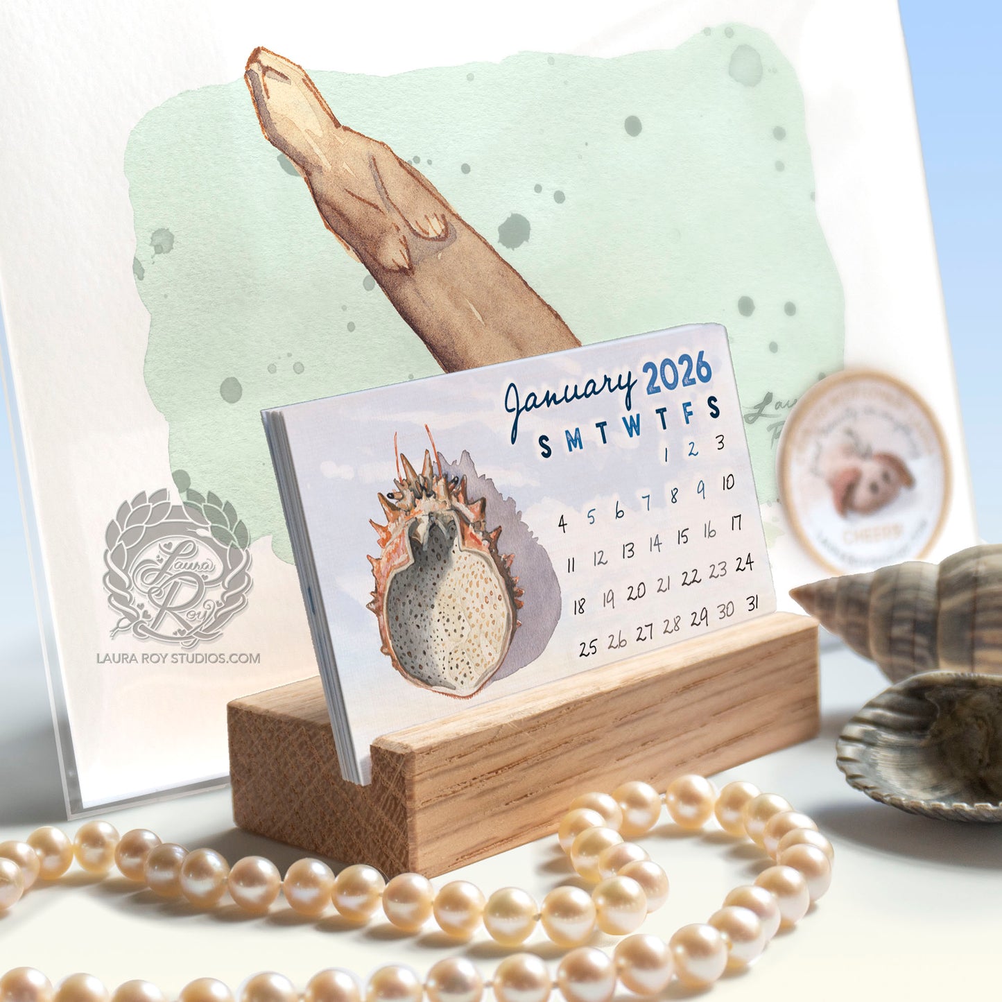 2026 Beach Mini Art Calendar
