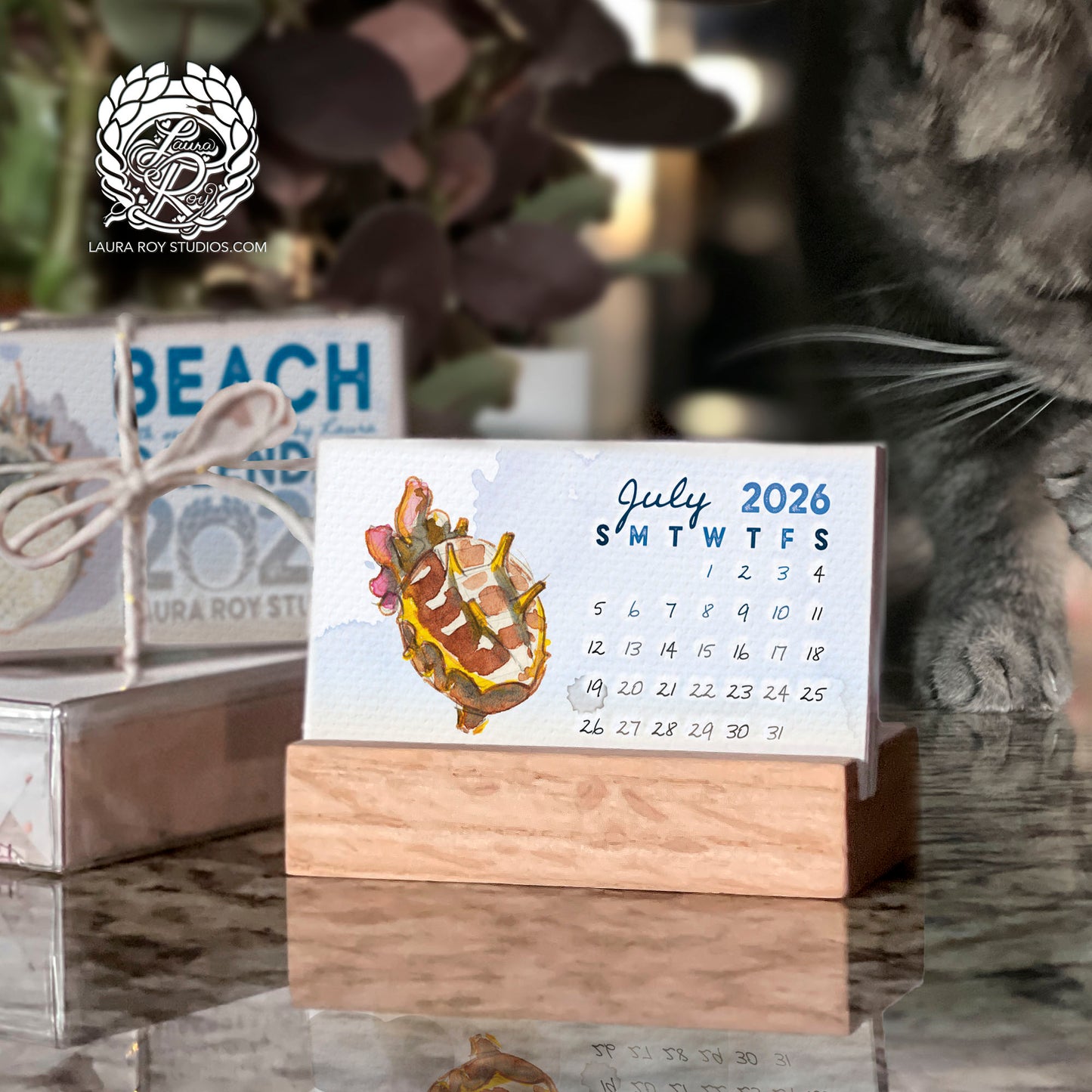 2026 Beach Mini Art Calendar