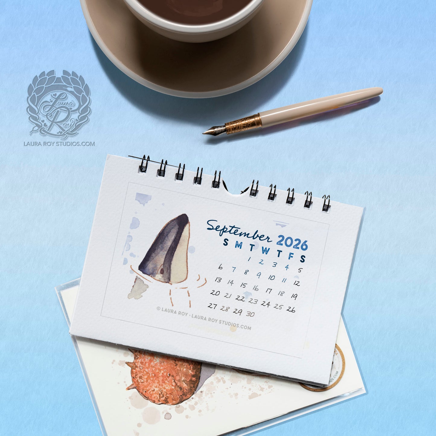 2026 Beach Mini Art Calendar