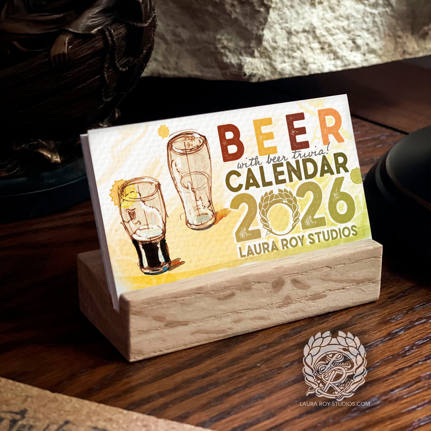 2026 Beer + Trivia Mini Watercolor Calendar