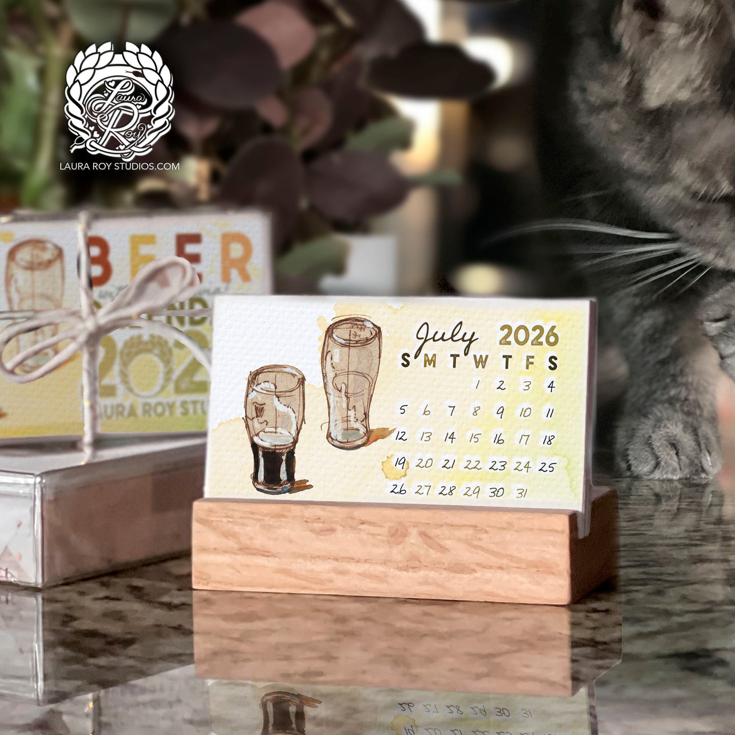 2026 Beer + Trivia Mini Watercolor Calendar