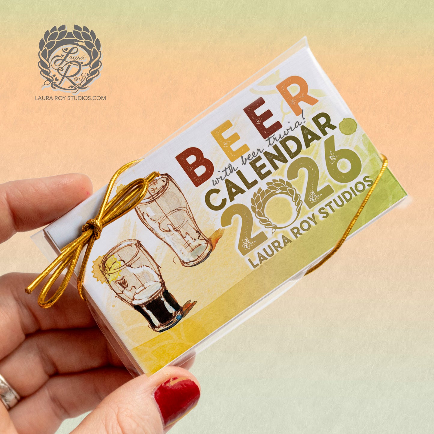 2026 Beer + Trivia Mini Watercolor Calendar