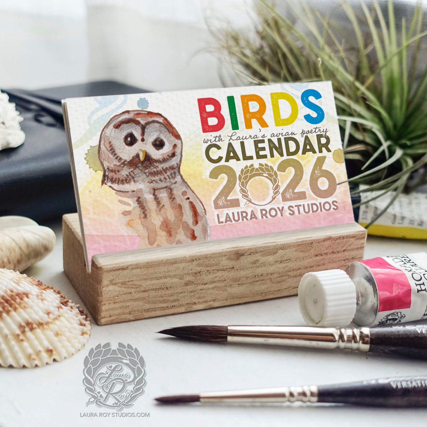 2026 Birds Watercolor Mini Calendar