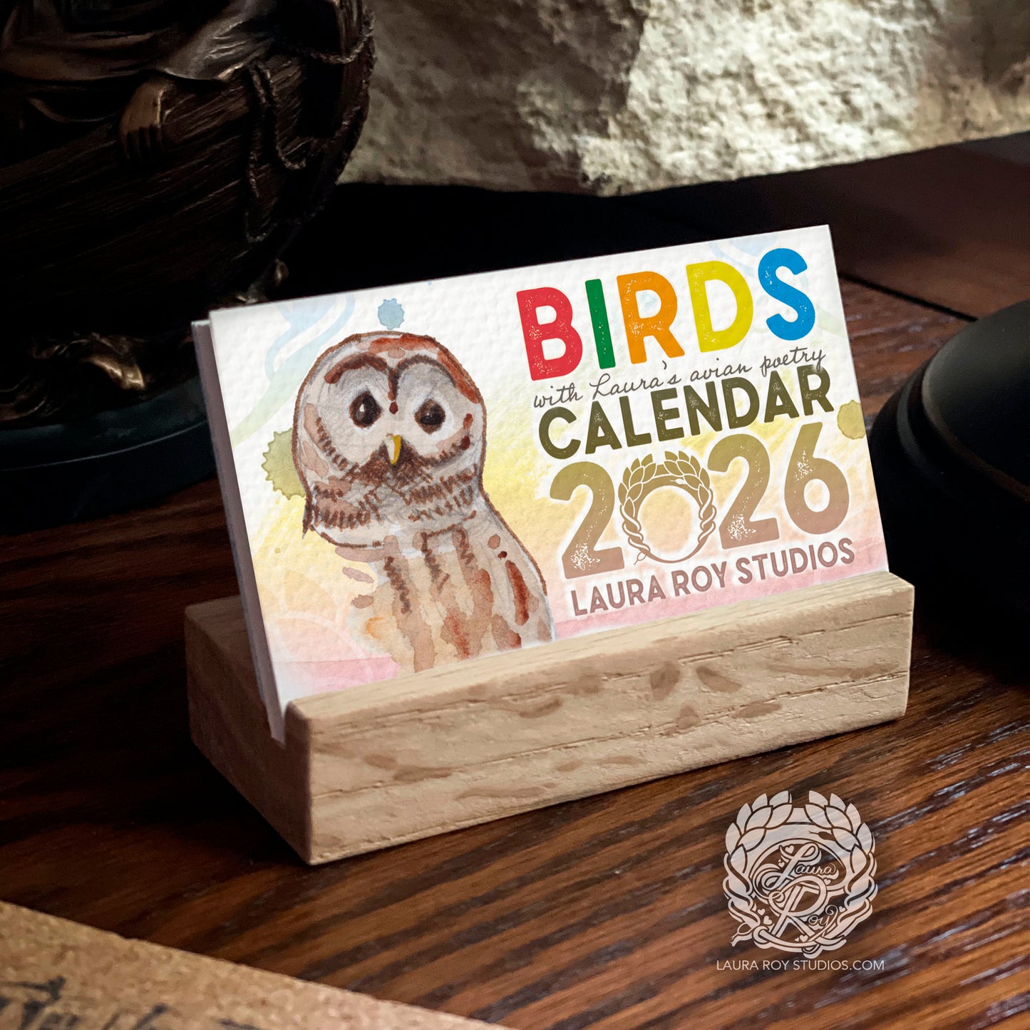 2026 Birds Watercolor Mini Calendar