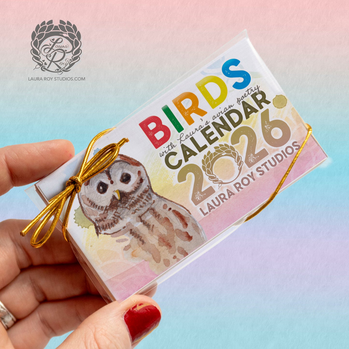 2026 Birds Watercolor Mini Calendar
