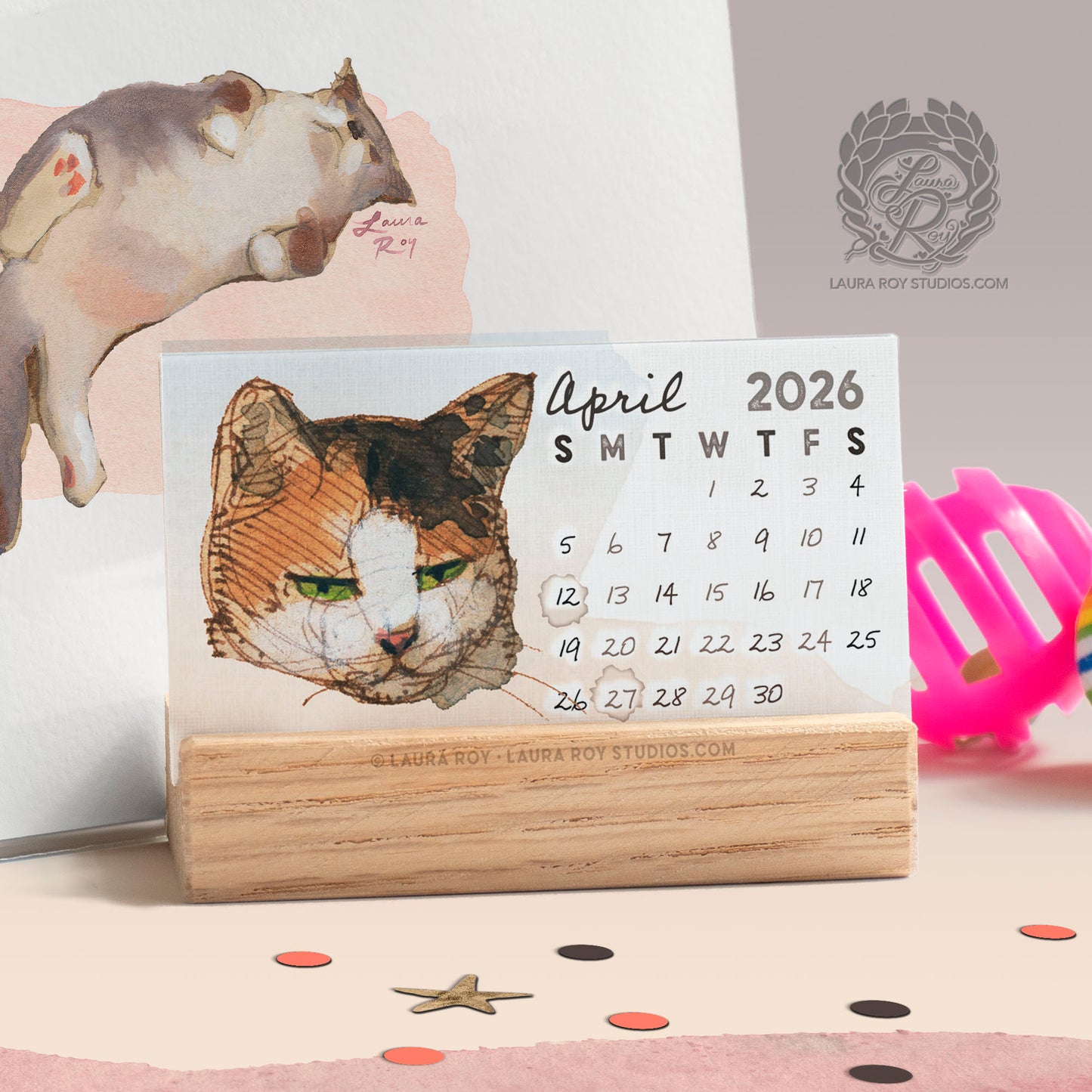 2026 Cats Mini Calendar - Mixtape Rescue Cats Edition