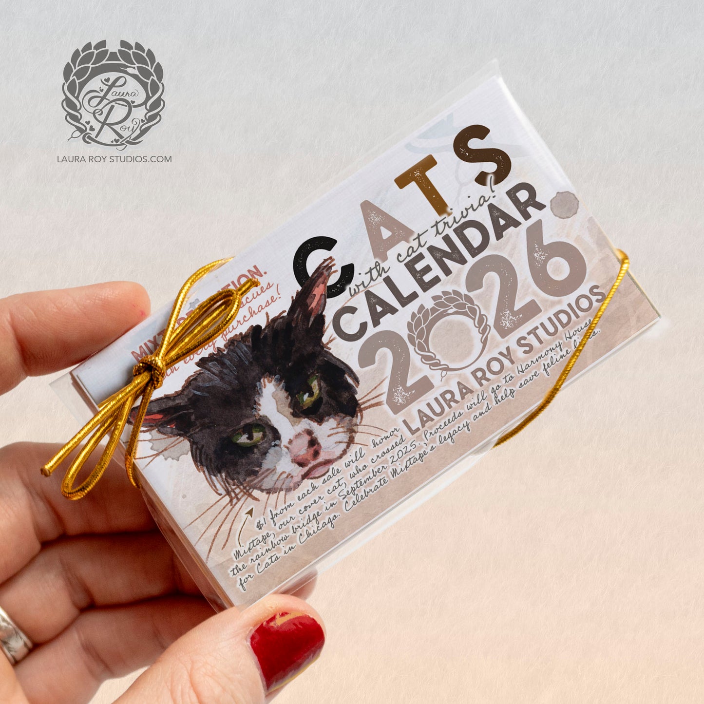2026 Cats Mini Calendar - Mixtape Rescue Cats Edition