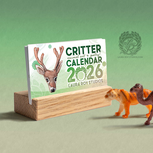2026 Critter Animal Watercolor Mini Calendar