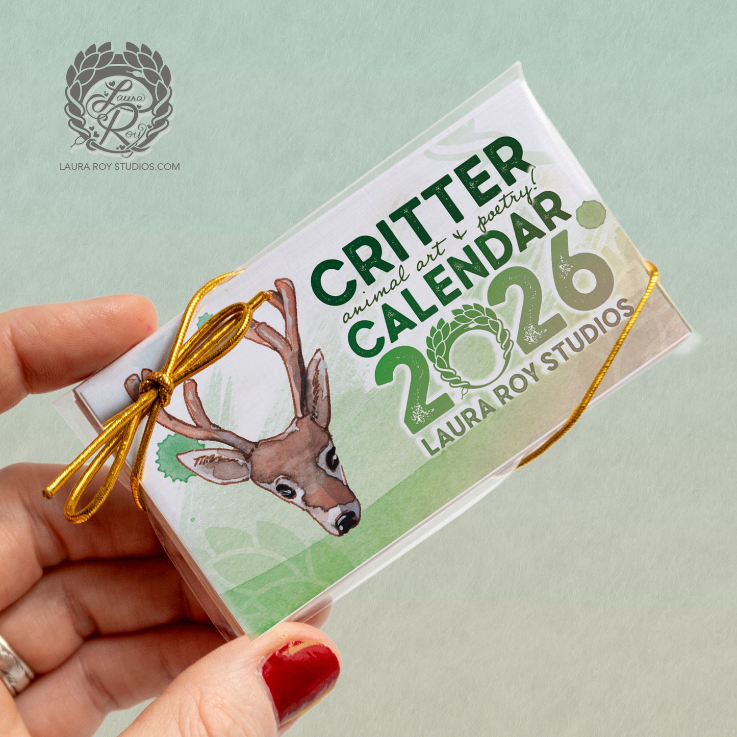 2026 Critter Animal Watercolor Mini Calendar