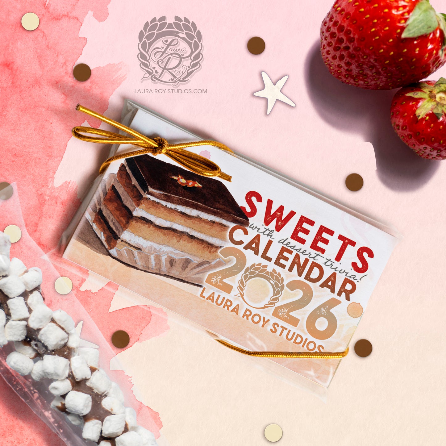 2026 Sweets Watercolor Mini Calendar