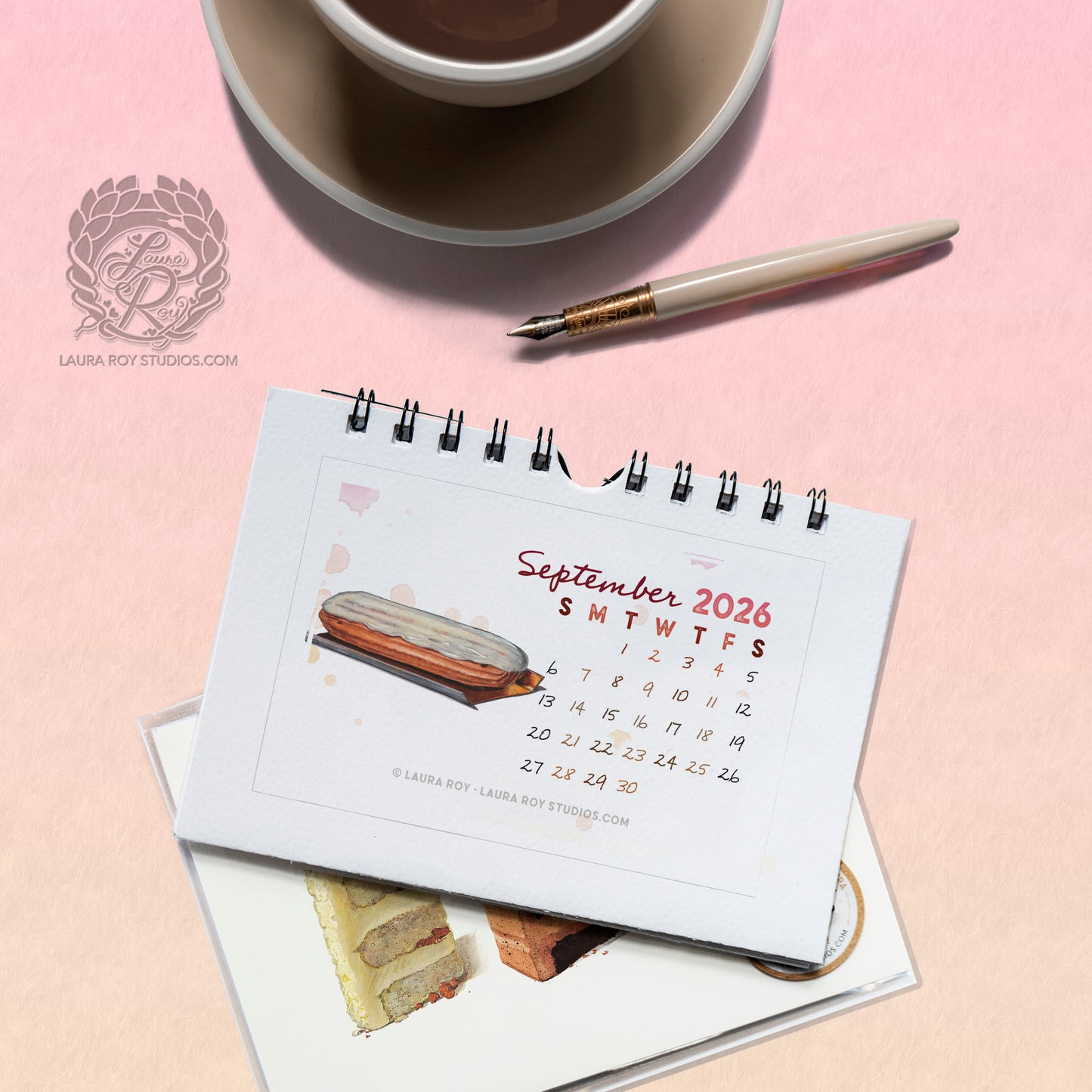 2026 Sweets Watercolor Mini Calendar