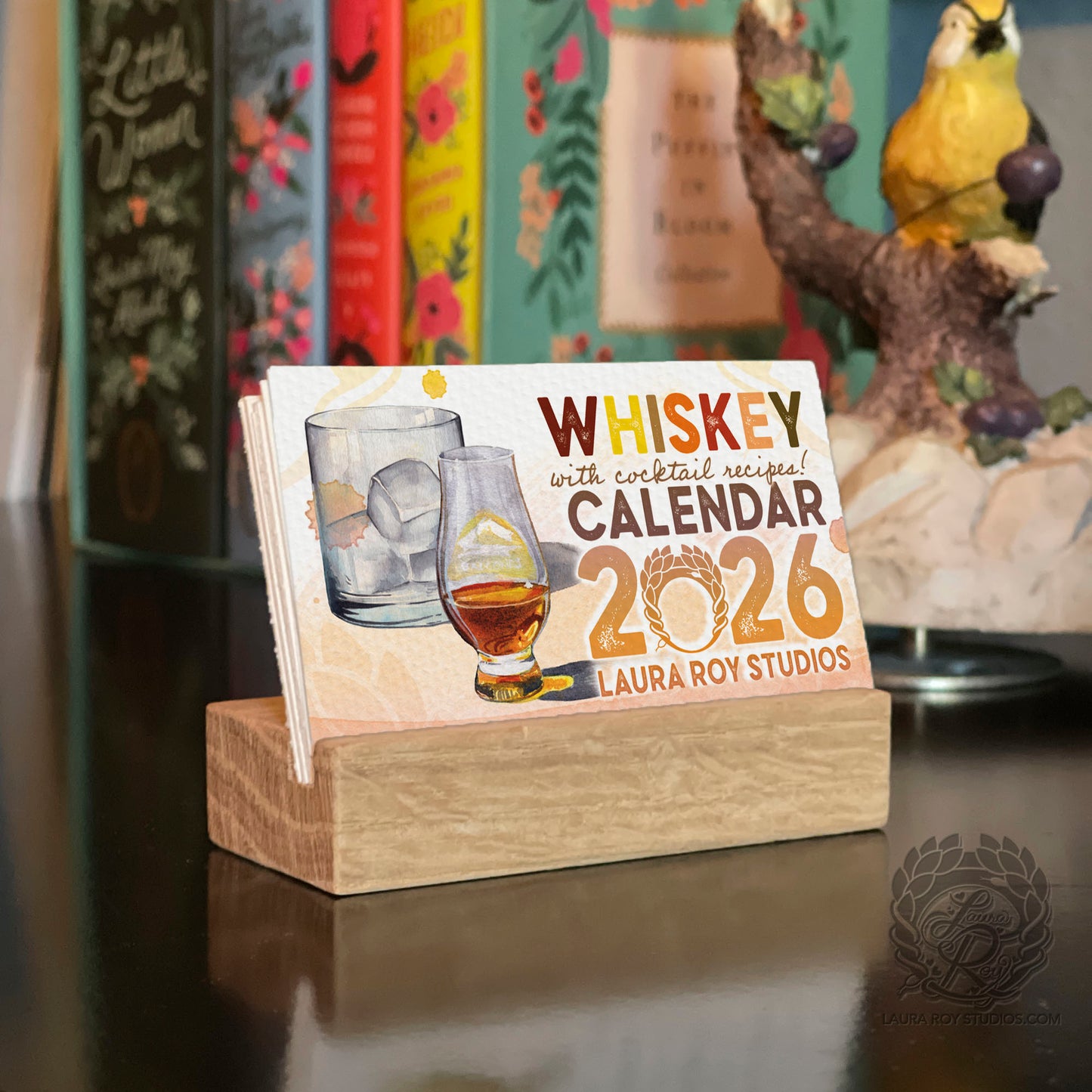 2026 Whiskey Watercolor Mini Calendar