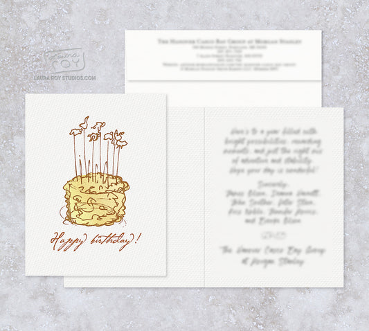 500 Custom Birthday Cards and Envelopes with Return Address
