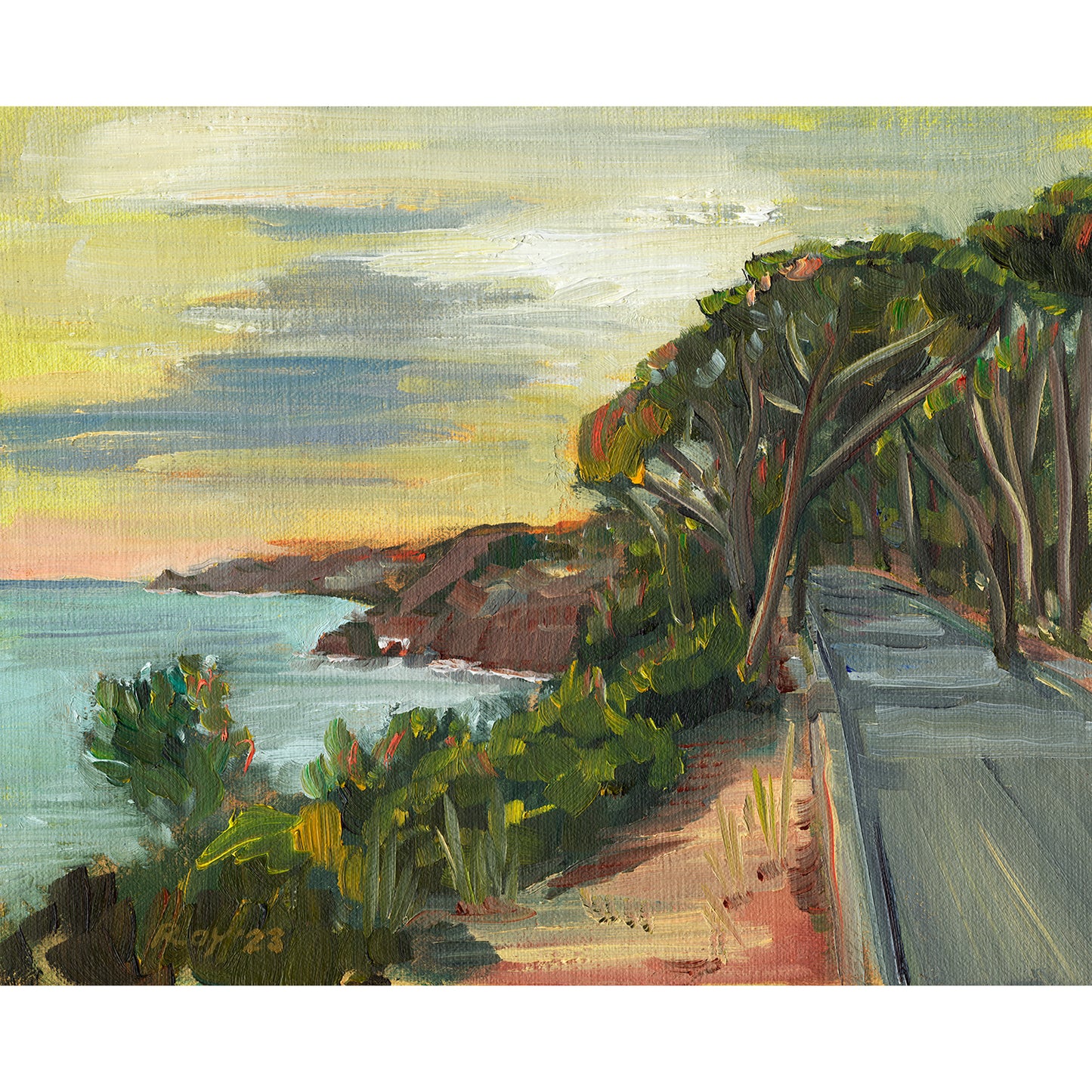 Dusk on Coastal Road on the Costa Brava