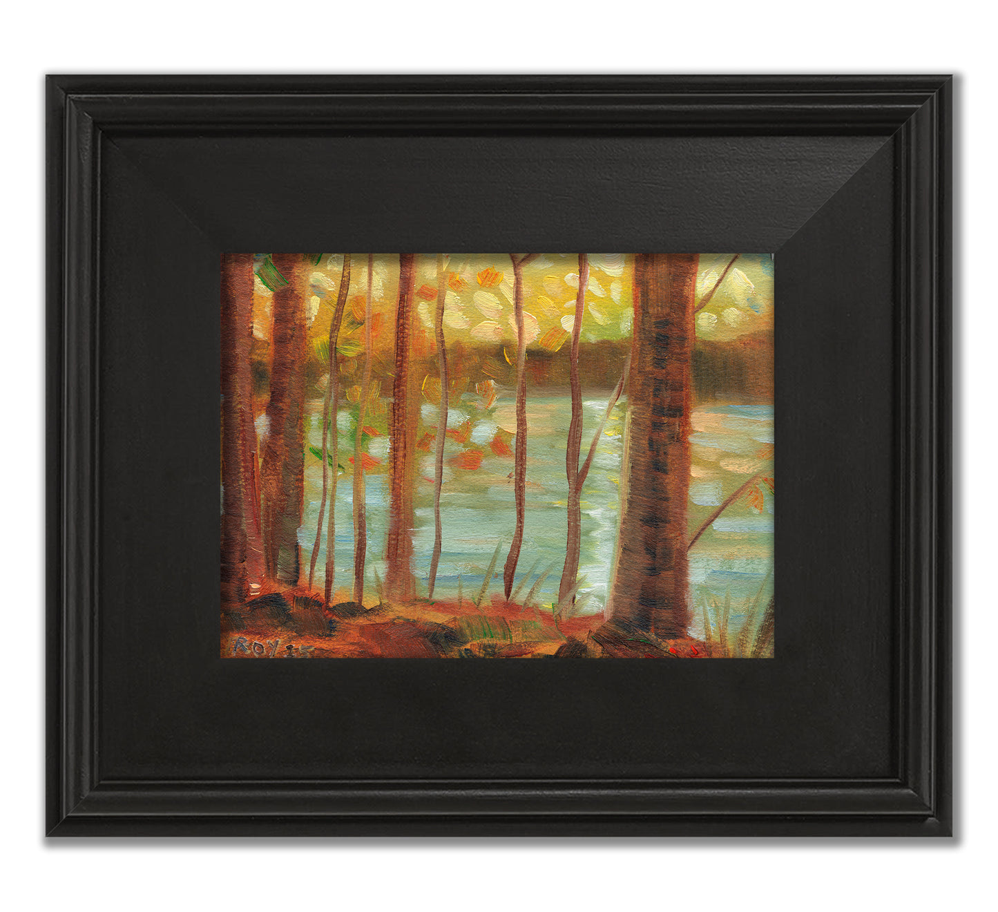 Forest Sunset Through Trees