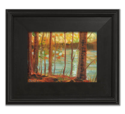 Forest Sunset Through Trees