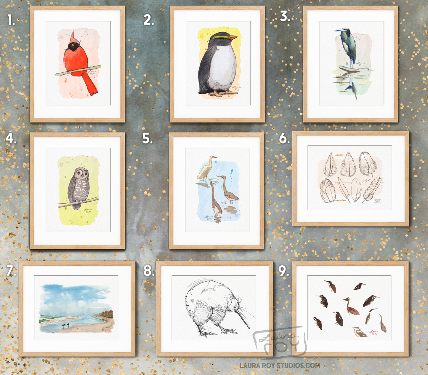 2025 Birds Watercolor Mini Calendar – Handcrafted Art, Monthly Bird Poems, Perfect Gift for Birdwatching Enthusiasts & Nature Lovers