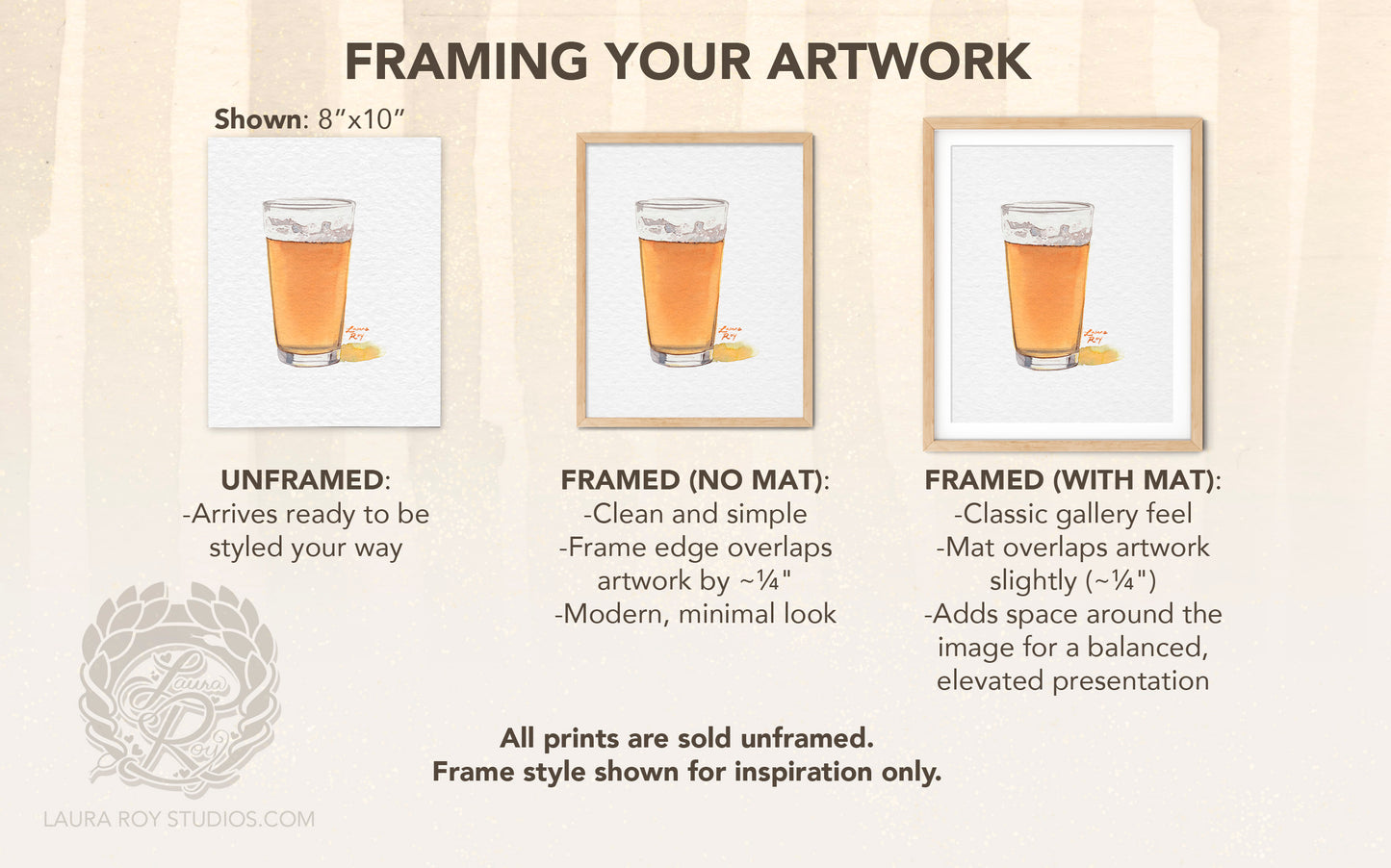 IPA Beer Watercolor Art Print – Pint Glass of Craft Beer with Frothy Head, Bar Decor