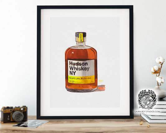 Hudson Whiskey Watercolor | Giclee Print