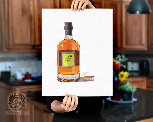 Koval Whiskey Watercolor | Giclee Print