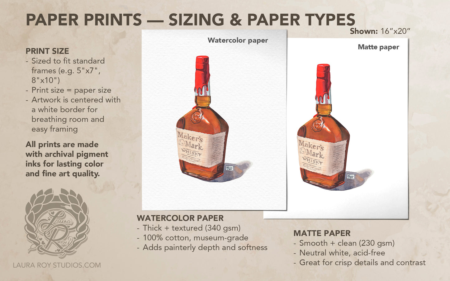 Maker's Mark Watercolor | Giclée Print