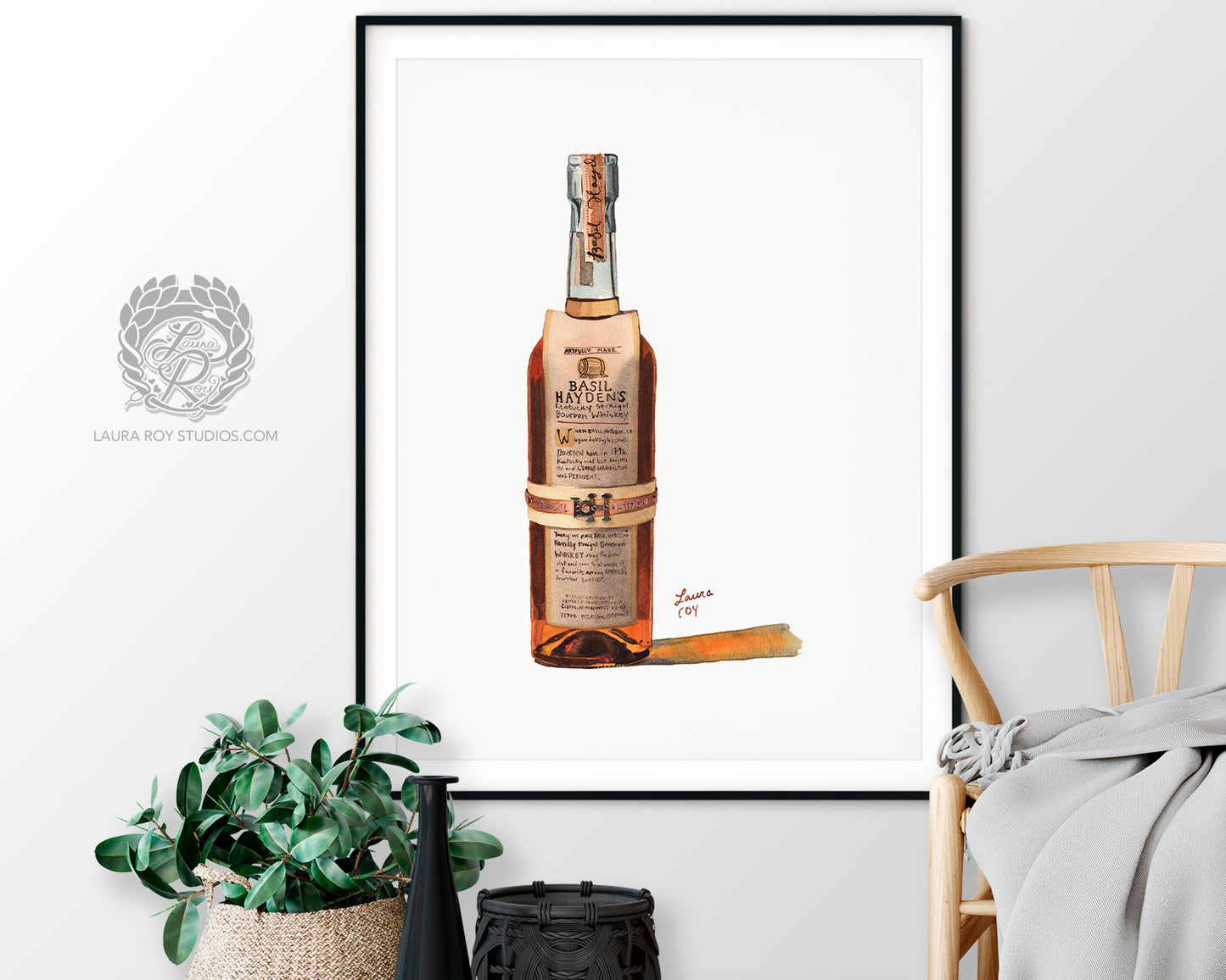 Basil Hayden Watercolor | Giclée Print