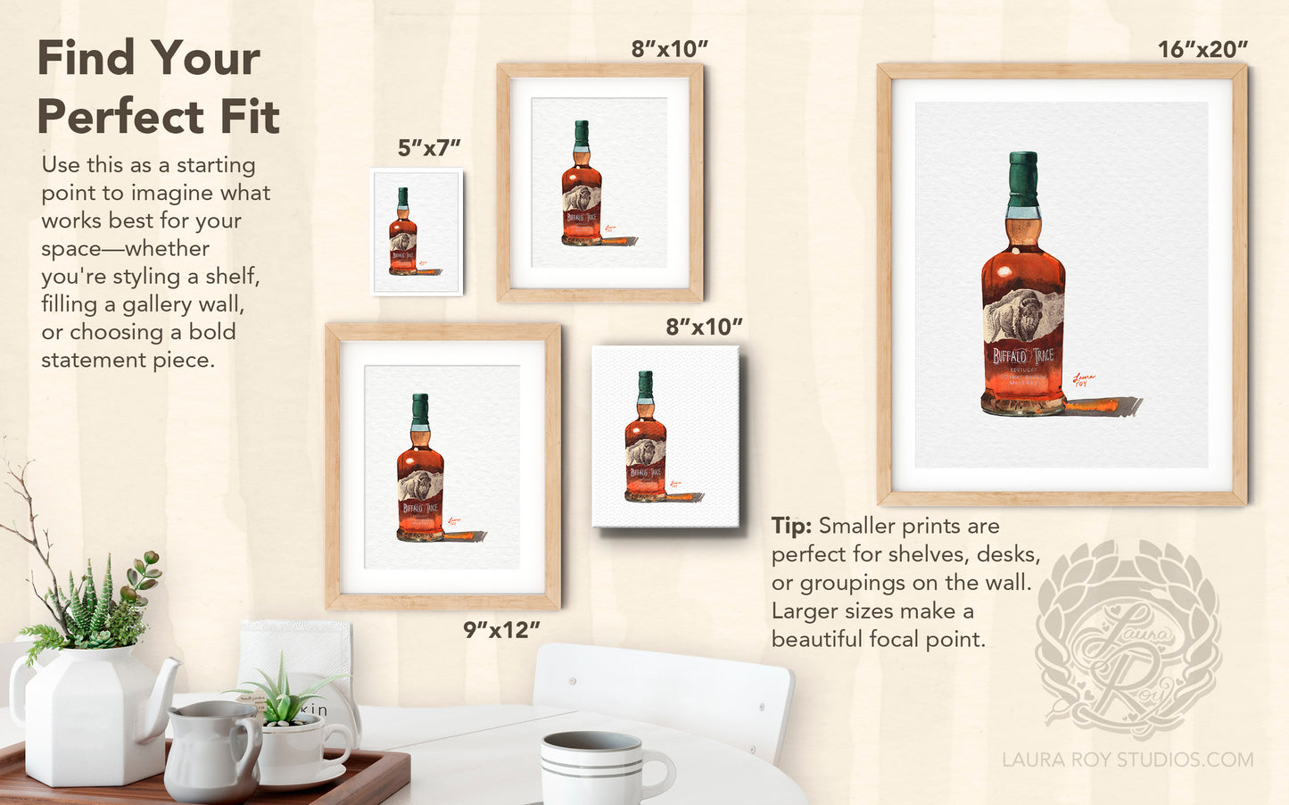 Buffalo Trace Watercolor | Giclee Print