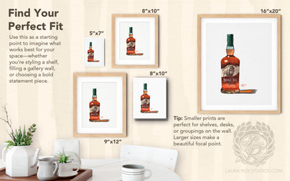 Buffalo Trace Watercolor | Giclee Print
