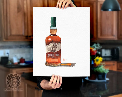 Buffalo Trace Watercolor | Giclee Print