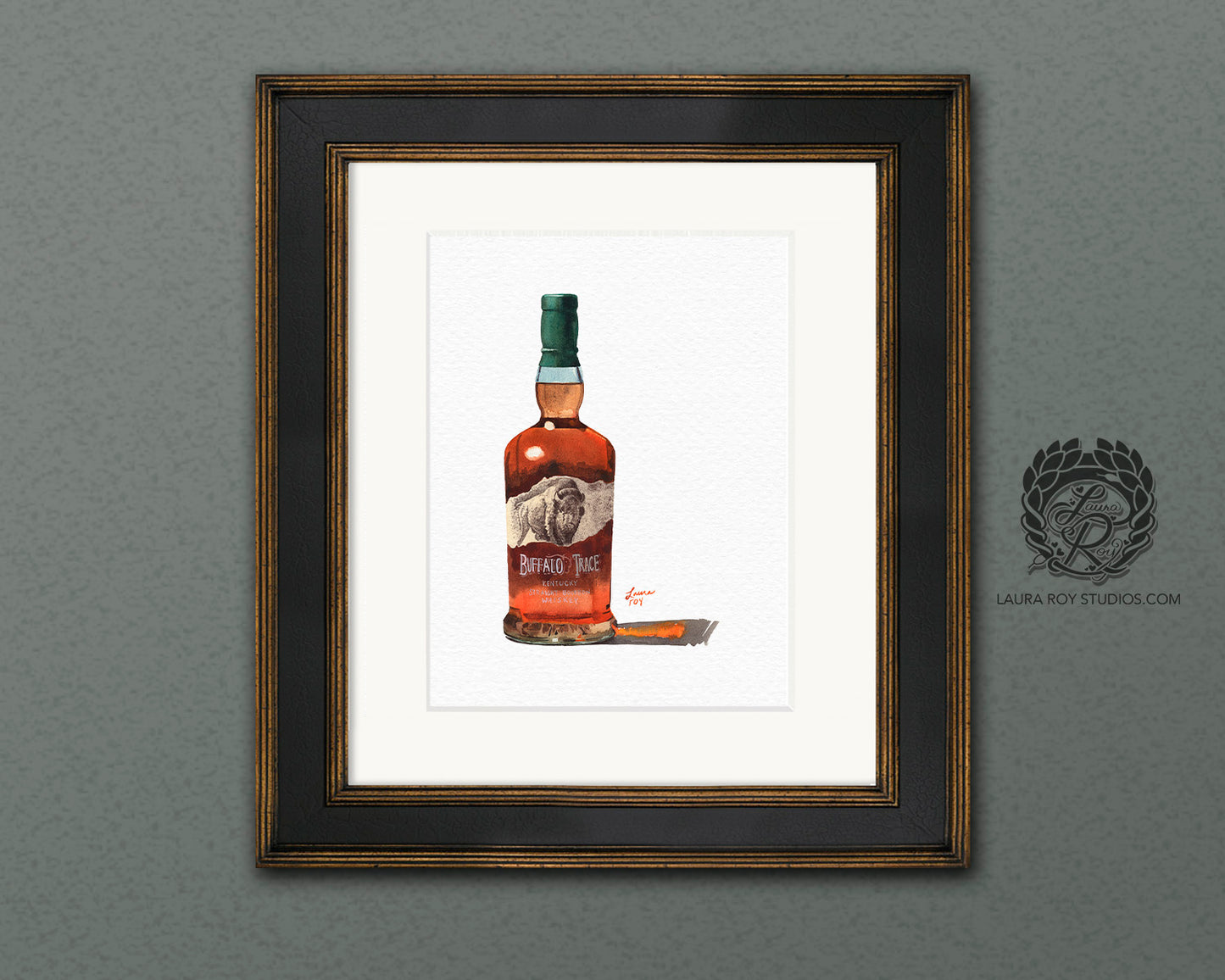 Buffalo Trace Watercolor | Giclee Print