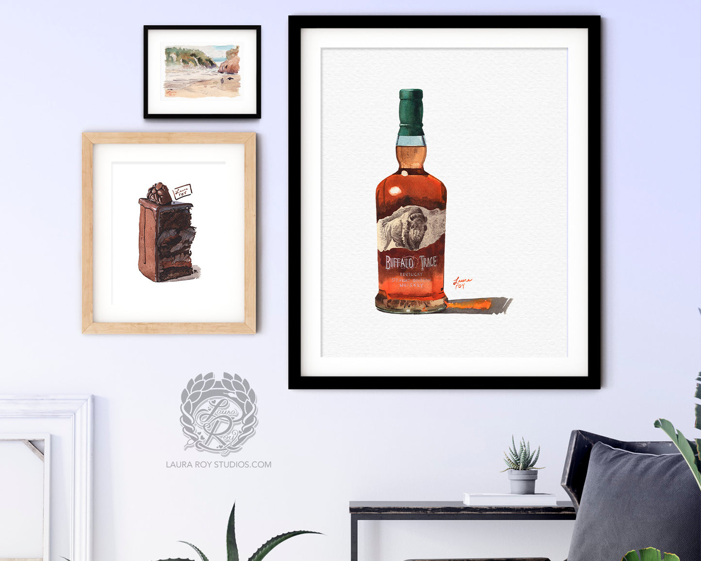 Buffalo Trace Watercolor | Giclee Print