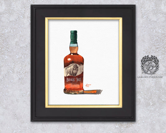 Buffalo Trace Watercolor | Giclee Print