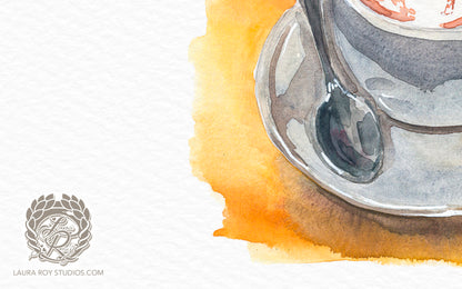 Watercolor Cappuccino Giclée Print