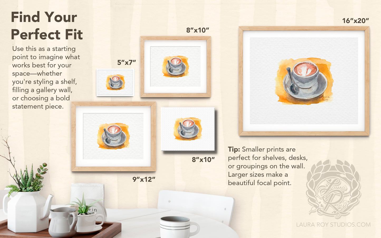 Watercolor Cappuccino Giclée Print