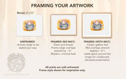 Watercolor Cappuccino Giclée Print