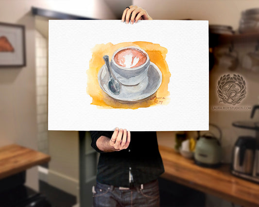 Watercolor Cappuccino Giclée Print