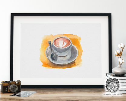 Watercolor Cappuccino Giclée Print