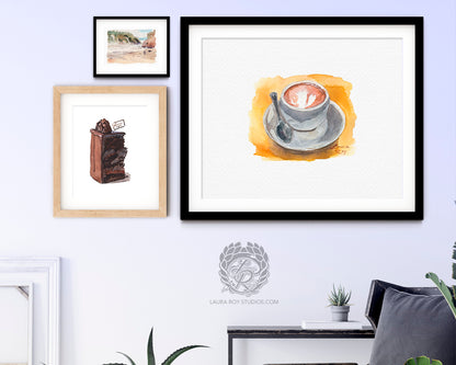 Watercolor Cappuccino Giclée Print