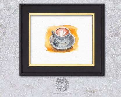 Watercolor Cappuccino Giclée Print