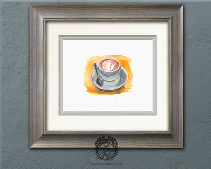 Watercolor Cappuccino Giclée Print