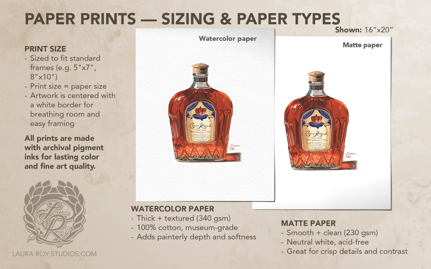 Crown Royal Watercolor | Giclée Print