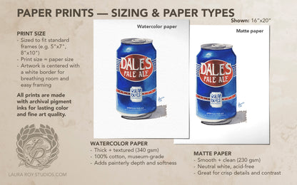 Dale's Pale Ale Watercolor | Giclée Print