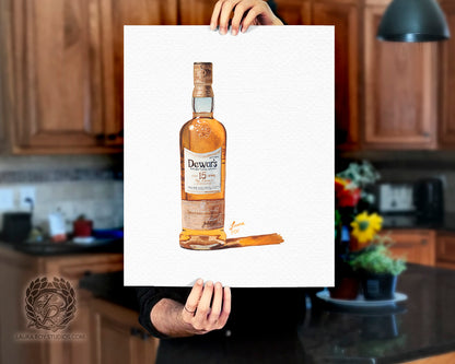 Dewar's 15 Watercolor | Giclée Print