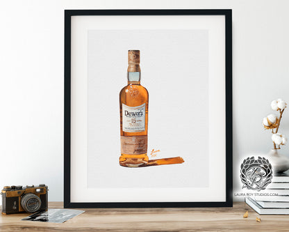 Dewar's 15 Watercolor | Giclée Print