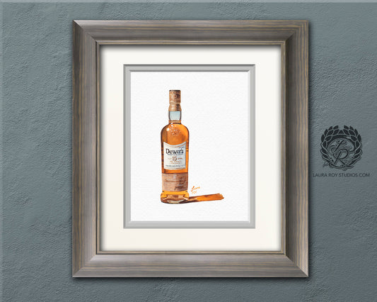 Dewar's 15 Watercolor | Giclée Print