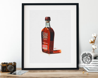 Elijah Craig Watercolor | Giclée Print