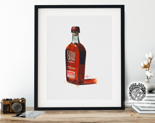 Elijah Craig Watercolor | Giclée Print