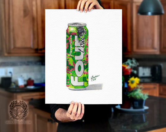 Four Loko Watermelon Watercolor | Giclée Print