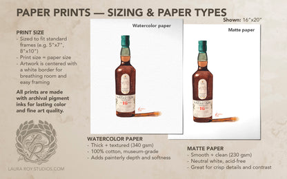Lagavulin 16 Watercolor | Giclée Print